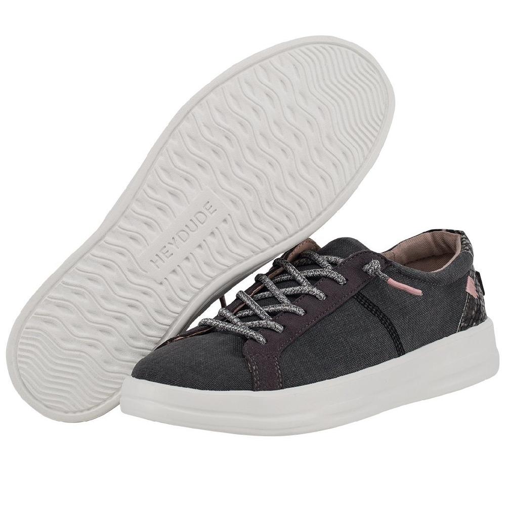 Hey Dude Jet Black Karina Ladies' Sneakers 121974935