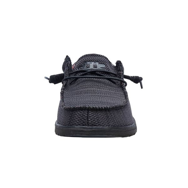 Hey Dude Jet Black Wally Sox Mens Casual Shoes 110354935