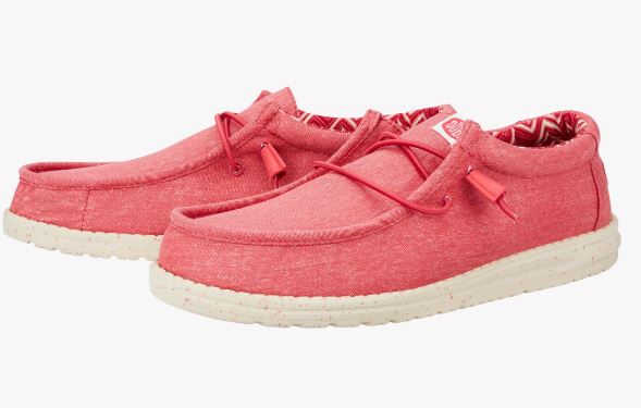 Hey Dude Karanda Red Wally Stretch Canvas Men's Casual Shoes 40700-6VF