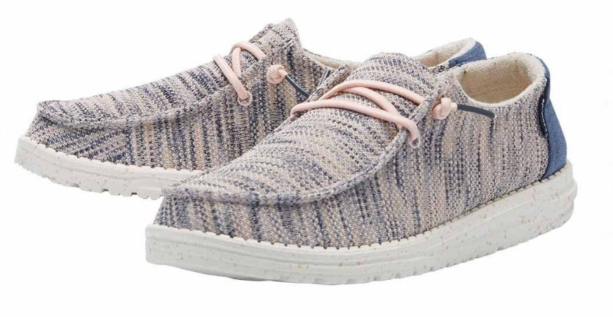 Hey Dude Light Pink Wendy Sox Classic Ladies Casual Shoes 121925034