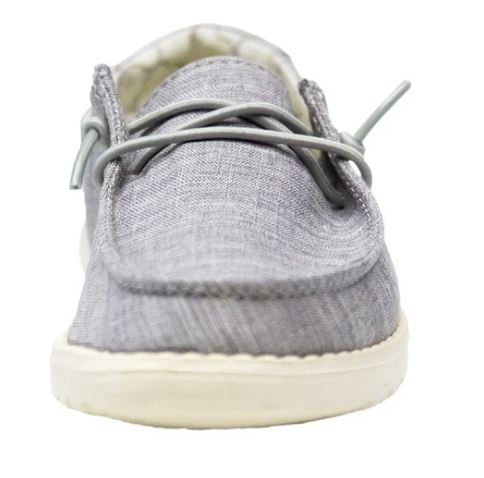 Hey Dude Linen Grey Wendy Youth Casual Shoes 130123096