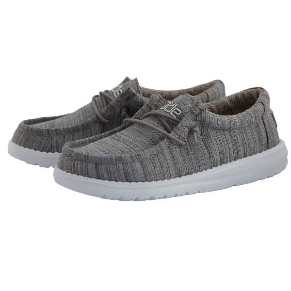 Hey Dude Linen Stone Wally Youth Boys Casual Shoes 130130704