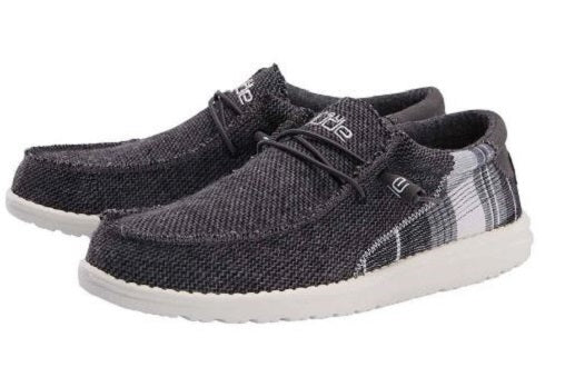 Hey Dude Men's Wally Tartan Grey Slip On Comfort Shoe 110063140