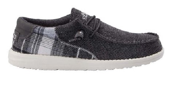 Hey Dude Men's Wally Tartan Grey Slip On Comfort Shoe 110063140