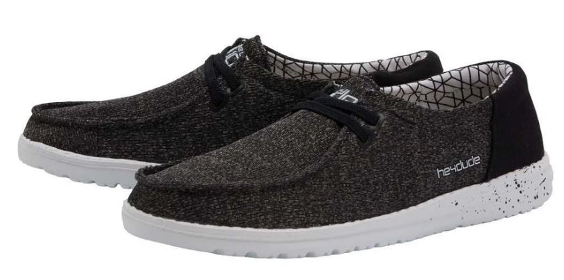 Hey Dude Micro Black Wendy Sox Womens Casual Shoes 121414969