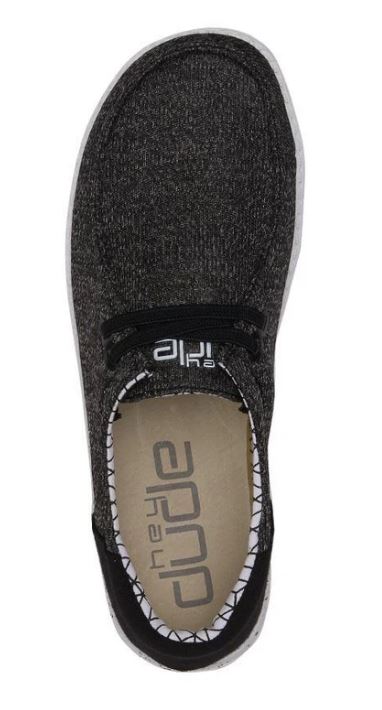 Hey Dude Micro Black Wendy Sox Womens Casual Shoes 121414969