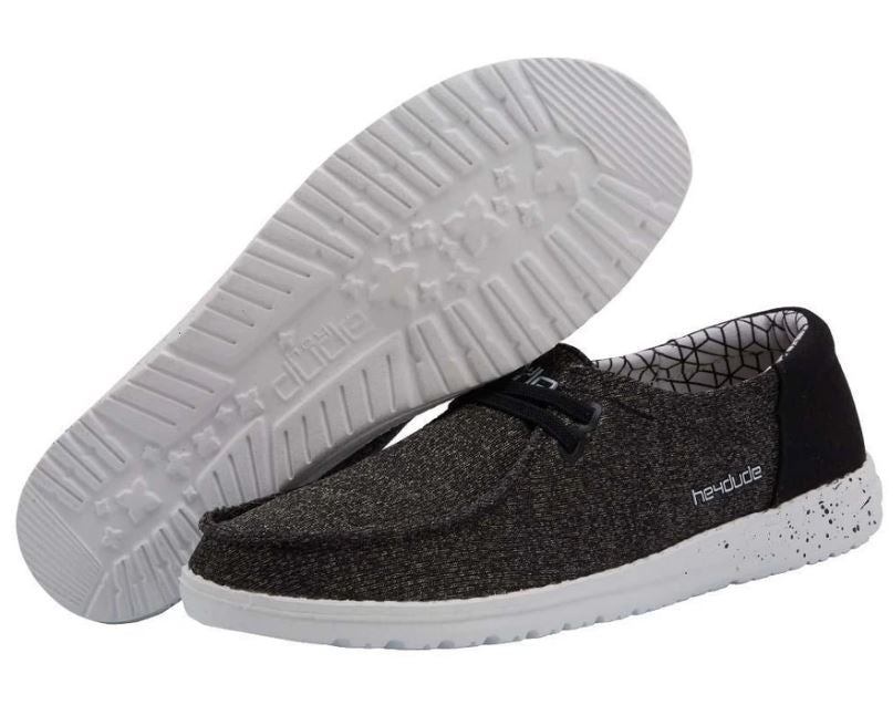 Hey Dude Micro Black Wendy Sox Womens Casual Shoes 121414969