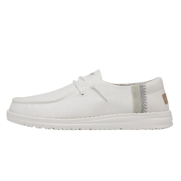 Hey Dude Natural White Wendy Linen Womens Casual Shoes 121410228