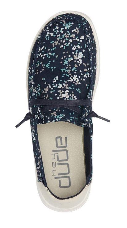 Hey Dude Navy Wendy Pois Womens Casual Shoes 121412553