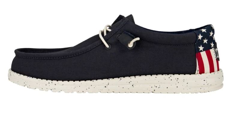 Hey Dude Navy White Wally Americana Men's Casual Shoes 40687