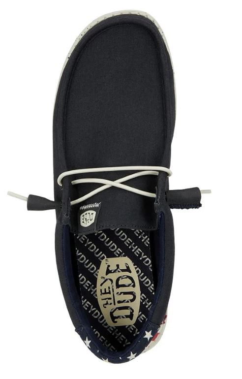Hey Dude Navy White Wally Americana Men's Casual Shoes 40687