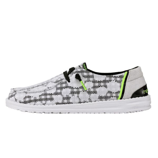 Hey Dude Neon White Wendy Lacy Womens Casual Shoes 121990191
