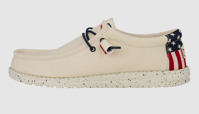 Hey Dude Off White Wally Americana Men's Casual Shoes 40687
