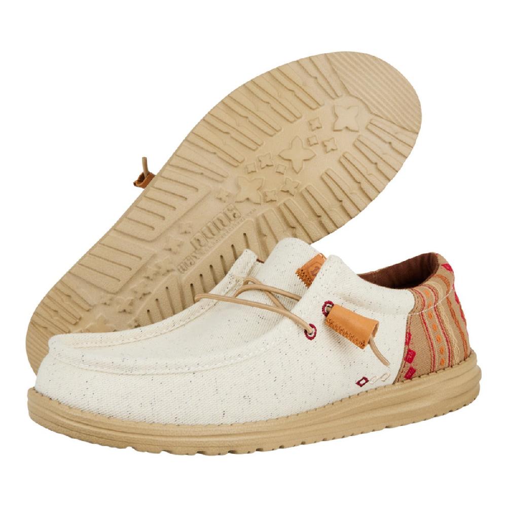 Hey Dude Off White Wally Funk Vintage Blanket Men's Casual Shoes 40680-1LB