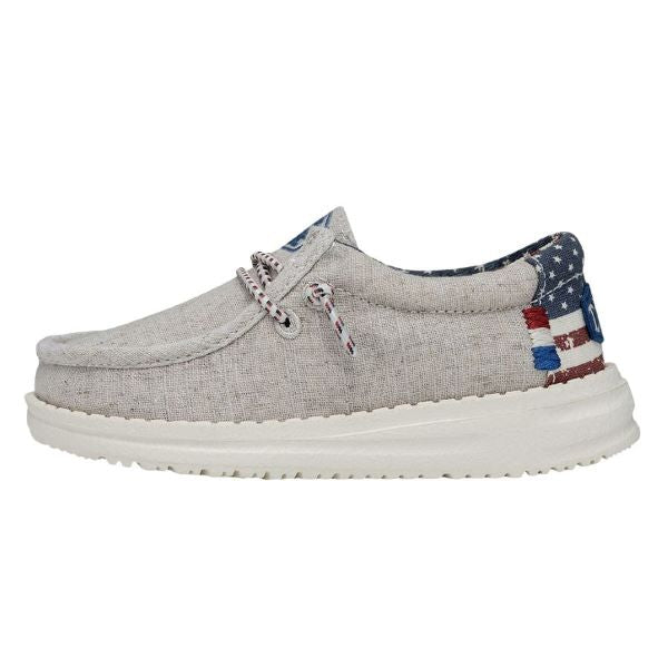 Hey Dude Off White Wally Patriotic Toddler Casual Shoes 40031-1K1