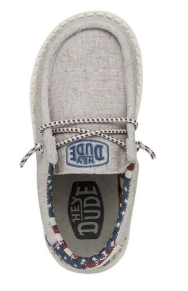 Hey Dude Off White Wally Patriotic Toddler Casual Shoes 40031-1K1