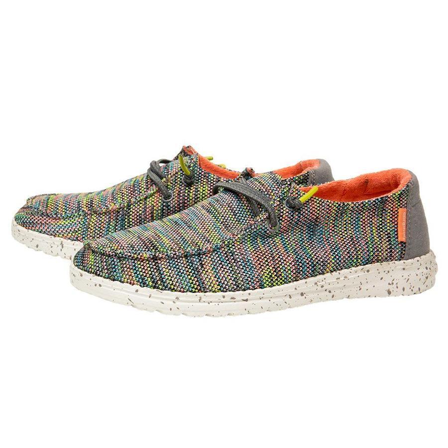 Hey Dude Peacock Pink Wendy Sox Womens Casual Shoes 121928341