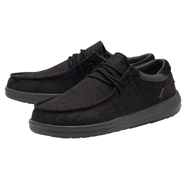 Hey Dude Phantom Black Paul Chambray Mens Casual Shoes 112292996