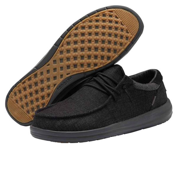 Hey Dude Phantom Black Paul Chambray Mens Casual Shoes 112292996