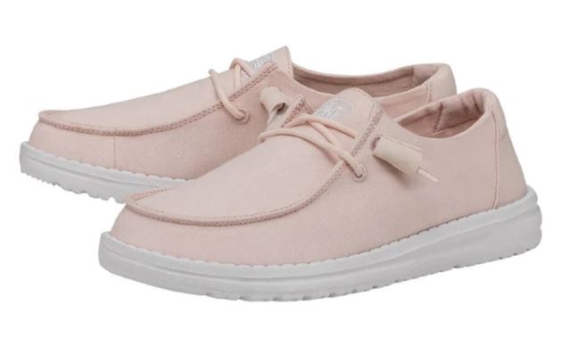 Hey Dude Pink Wendy Slub Canvas Womens Casual Shoes 40063-680
