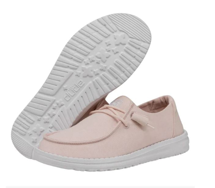 Hey Dude Pink Wendy Slub Canvas Womens Casual Shoes 40063-680