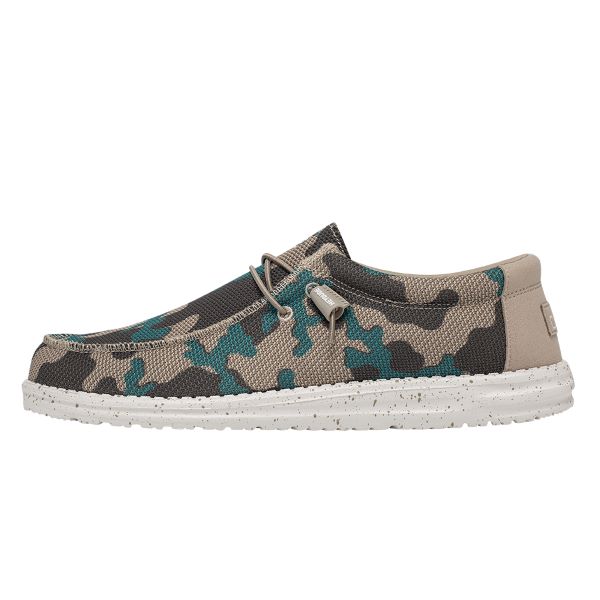Hey Dude Safari Camo Wally Sox Mens Casual Shoes 110357033