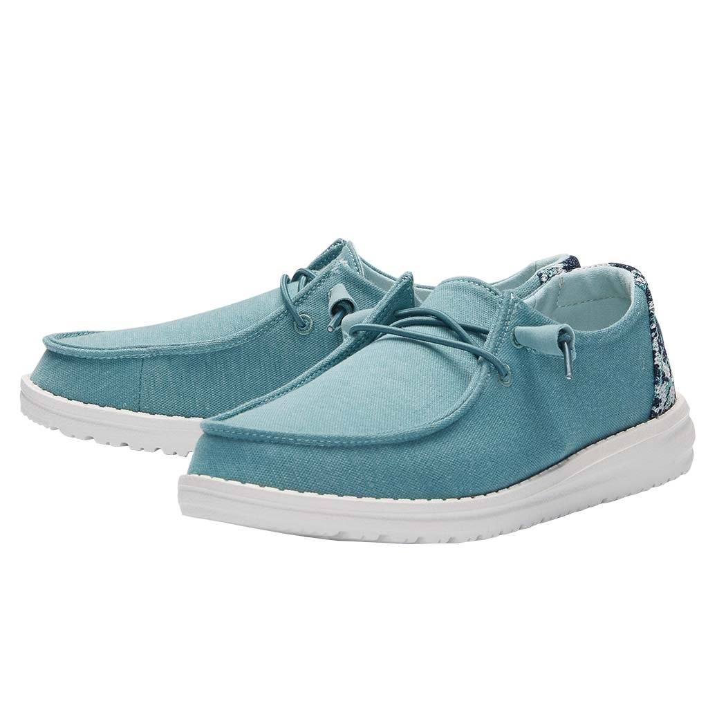 Hey Dude Sea Blue Wendy Stretch Fleece Womens Casual Shoes 121412121