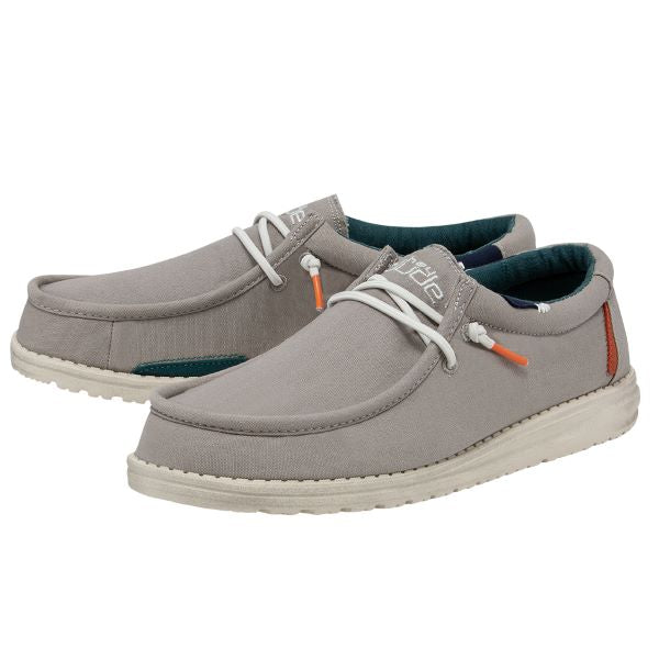 Hey Dude Smoke Grey Wally Washed Men's Casual Shoes 111523301
