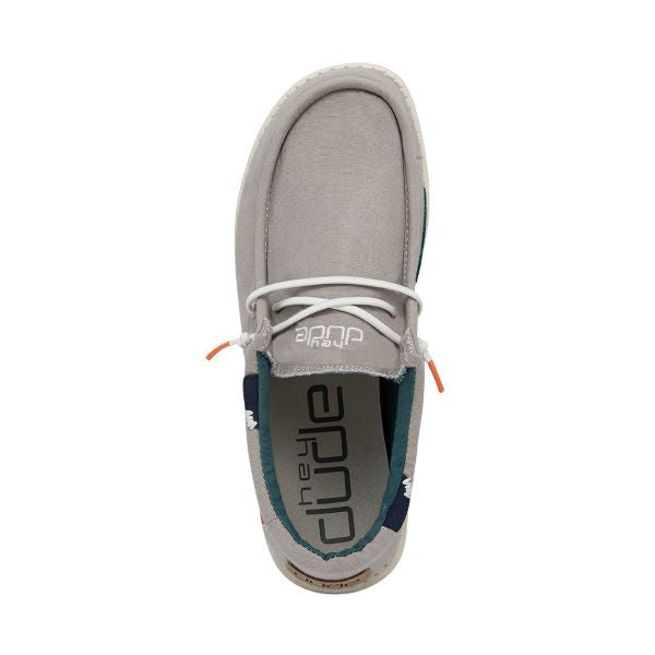Hey Dude Smoke Grey Wally Washed Men's Casual Shoes 111523301