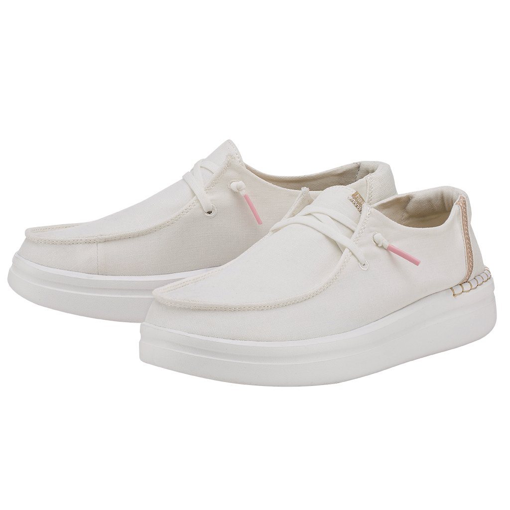 Hey Dude Spark White Wendy Rise Women's Casual Shoes 121940190