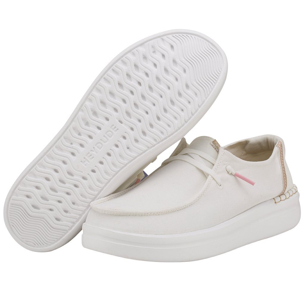 Hey Dude Spark White Wendy Rise Women's Casual Shoes 121940190