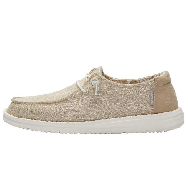 Hey Dude Sparkling Beige Wendy Stretch Womens Shoes 121410559