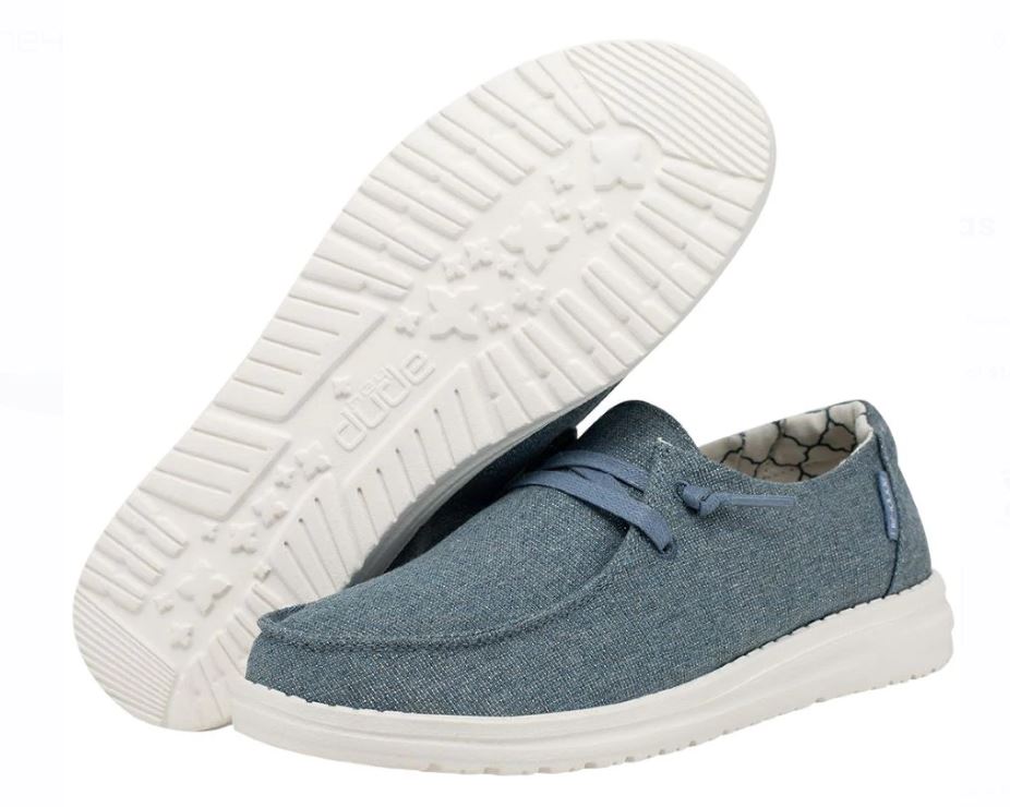 Hey Dude Sparkling Blue Stone Wendy Canvas Womens Shoes 121410711
