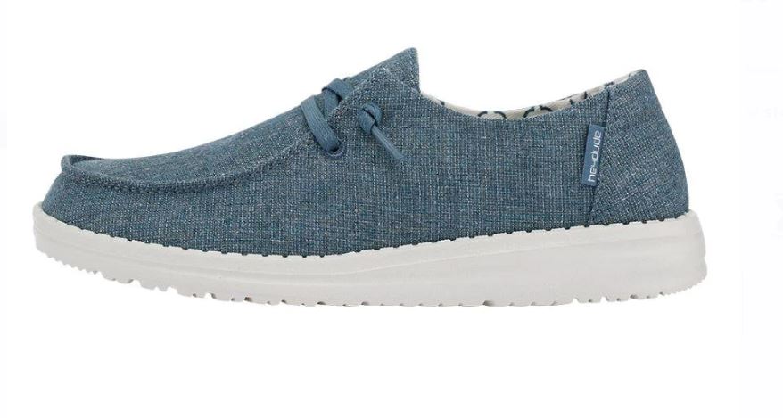 Hey Dude Sparkling Blue Stone Wendy Canvas Womens Shoes 121410711