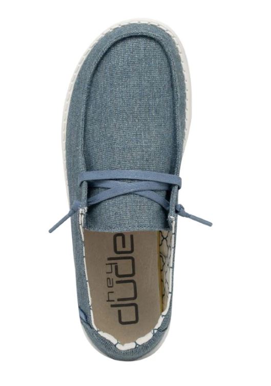 Hey Dude Sparkling Blue Stone Wendy Canvas Womens Shoes 121410711