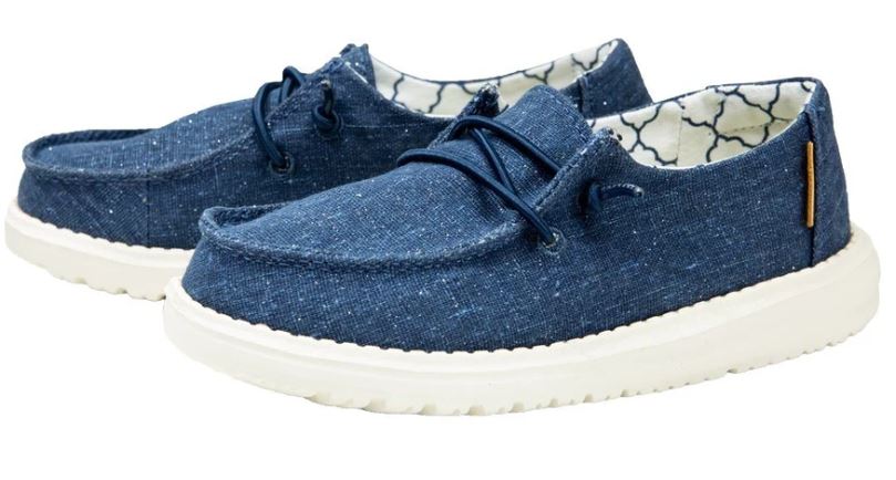 Hey Dude Sparkling Denim Wendy Youth Casual Shoes 130122411