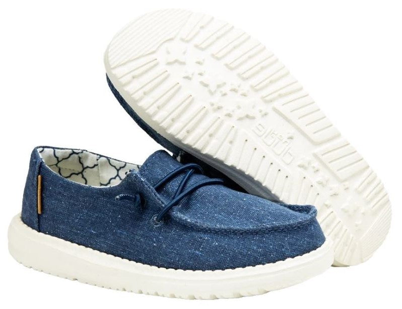 Hey Dude Sparkling Denim Wendy Youth Casual Shoes 130122411