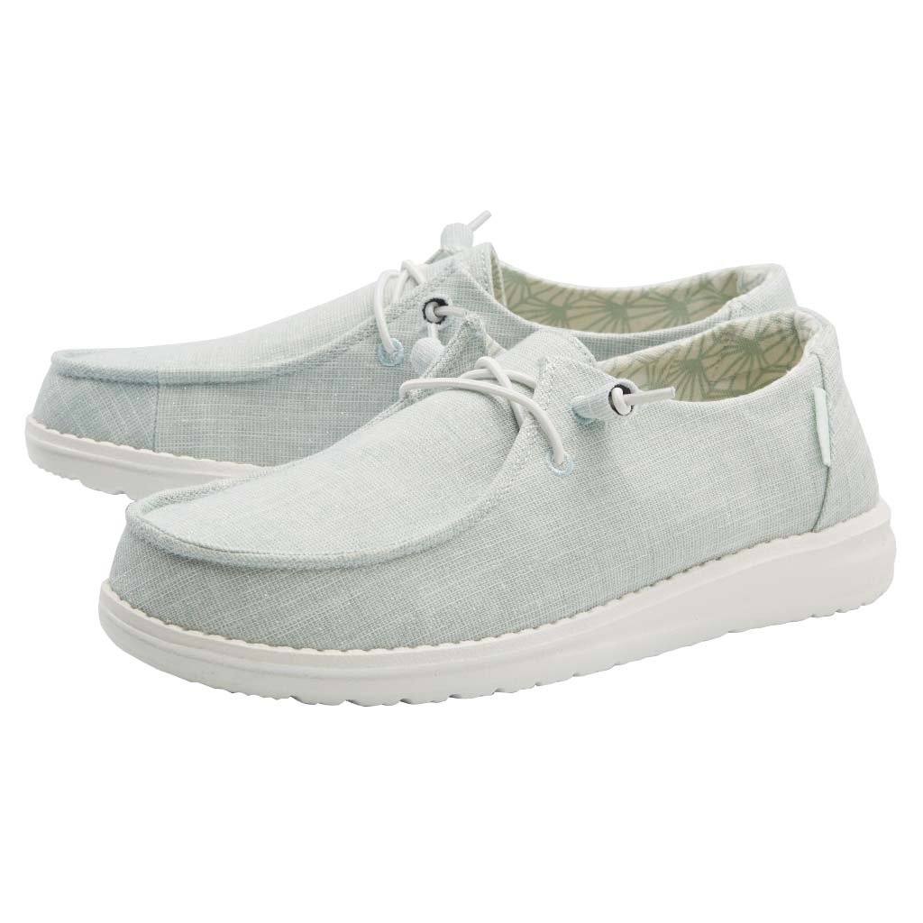 Hey Dude Sparkling Mint Wendy Canvas Ladies Shoes 121418326