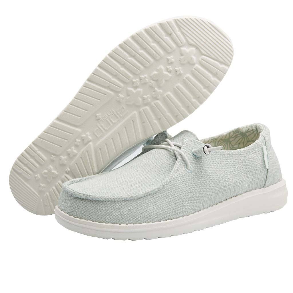 Hey Dude Sparkling Mint Wendy Canvas Ladies Shoes 121418326