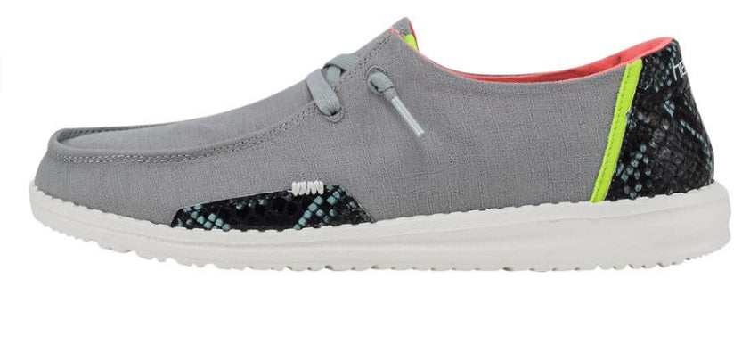 Hey Dude Steel Grey Wendy Snake Ladies Shoes 121413190