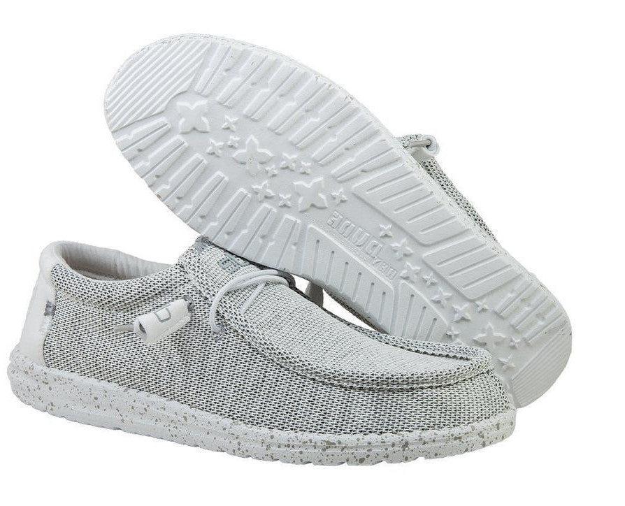 Hey Dude Stone White Wally Sox Mens Classic Slip On Shoes 110350703