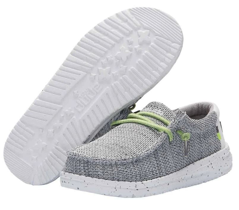 Hey Dude Stone White Wally Youth Sox Casual Shoes 130130705