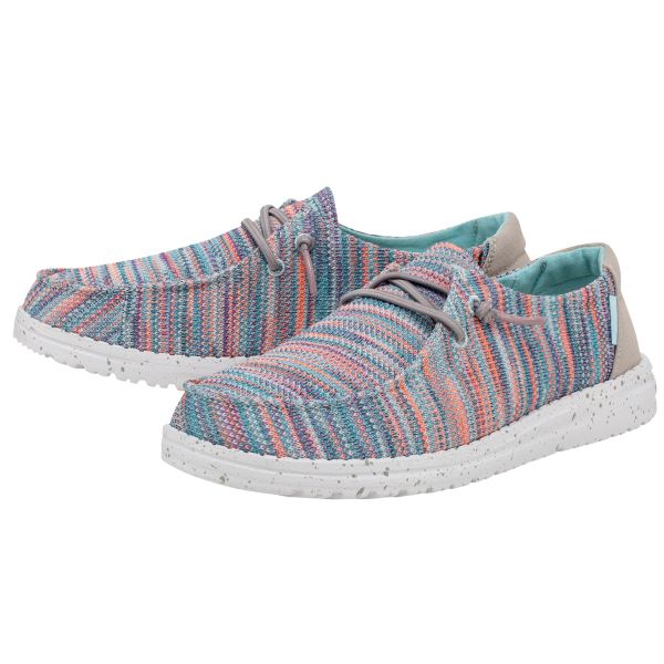 Hey Dude Sunset Pink Wendy Sox Womens Casual Shoes 121925059