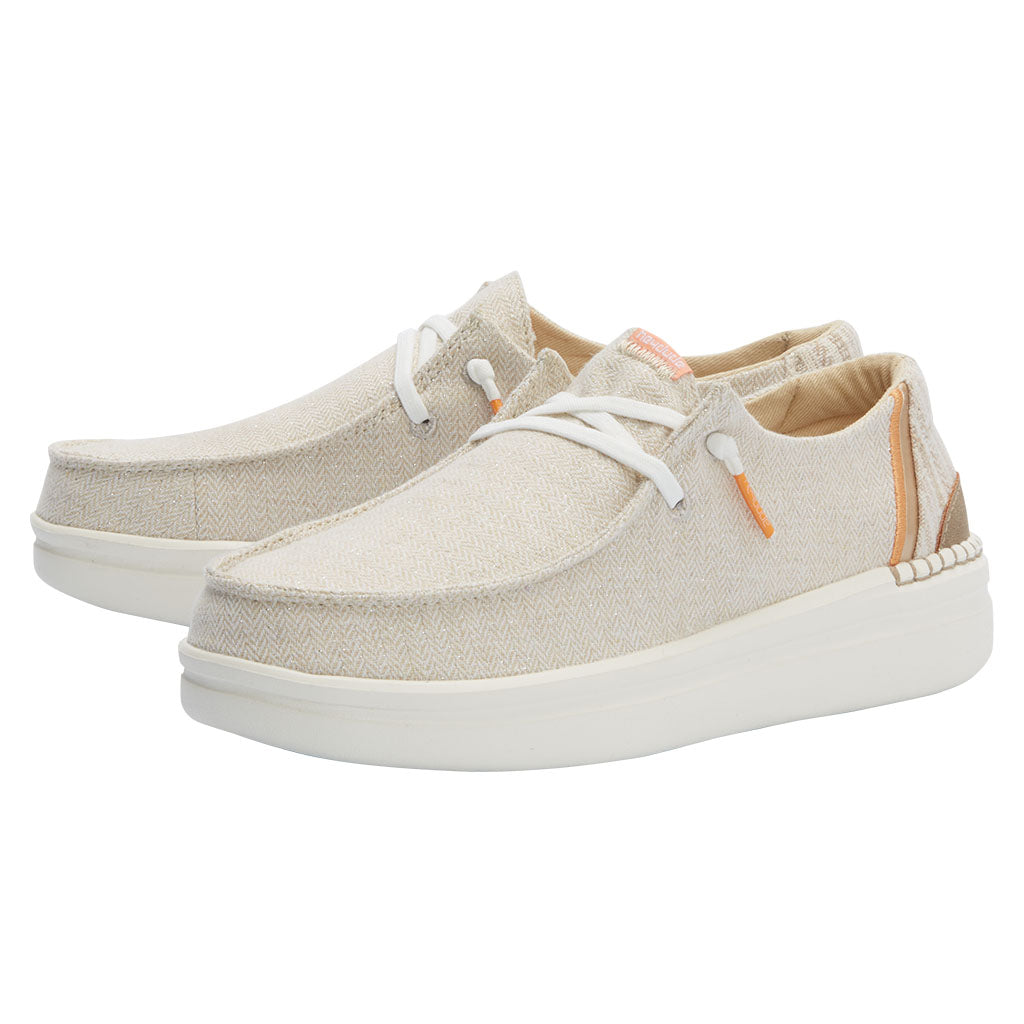 Hey Dude Tan With Orange Wendy Rise Ladies Casual Shoes 121941701