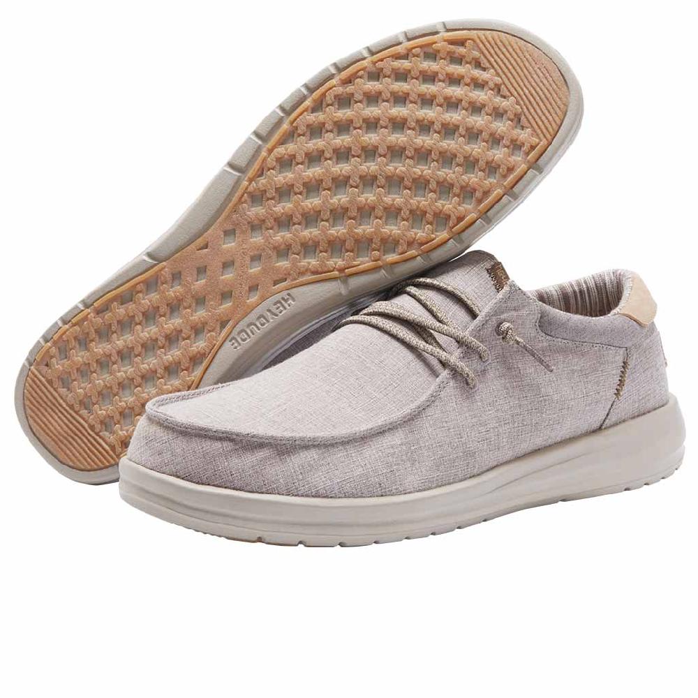 Hey Dude Taupe Grey Paul Chambray Men's Casual Shoes 112293198