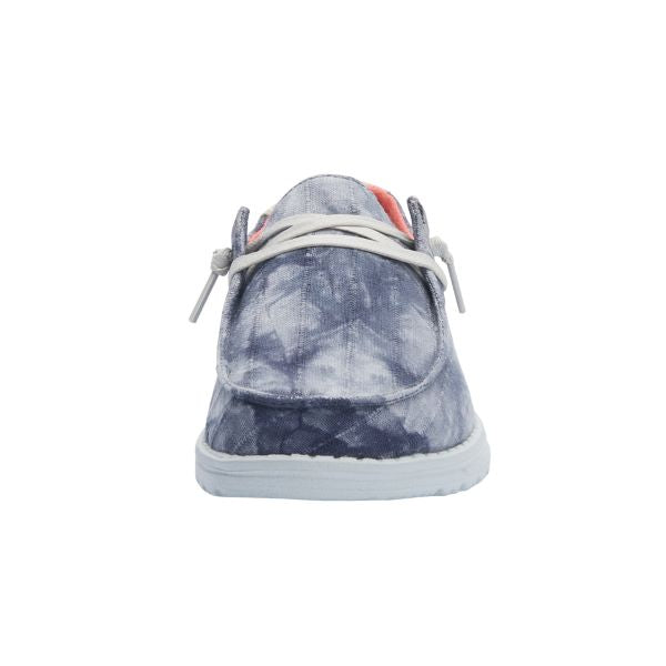 Hey Dude Tie Dye Navy Wendy Tie Dye Womens Casual Shoes 121412563