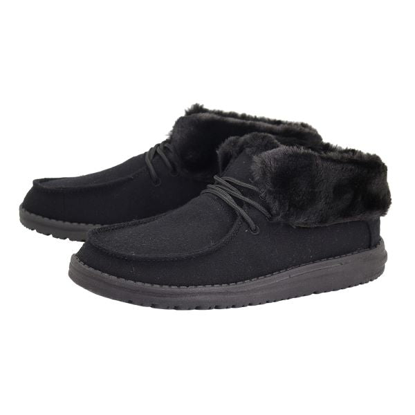 Hey Dude Total Black Britt Womens Booties 121774938