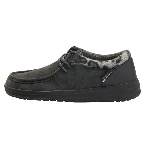 Hey Dude Total Black Polly Womens Casual Shoes 1214884938