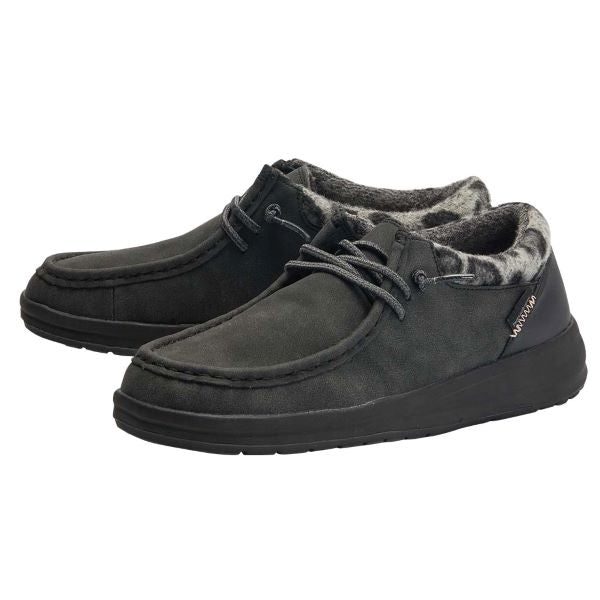 Hey Dude Total Black Polly Womens Casual Shoes 1214884938