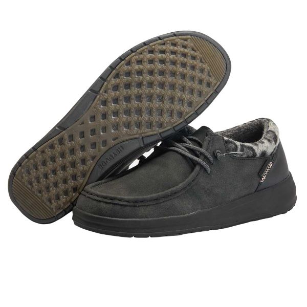 Hey Dude Total Black Polly Womens Casual Shoes 1214884938